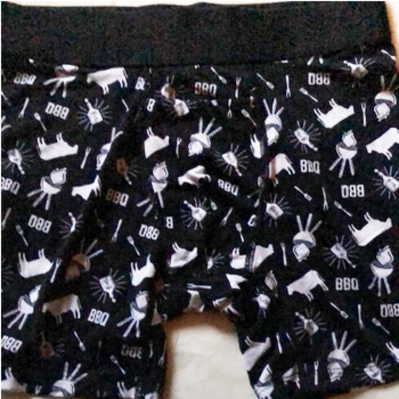 Boxer brief BBQ mens new size S 85% nylon 15% spandex fly opening black - Picture 1 of 2